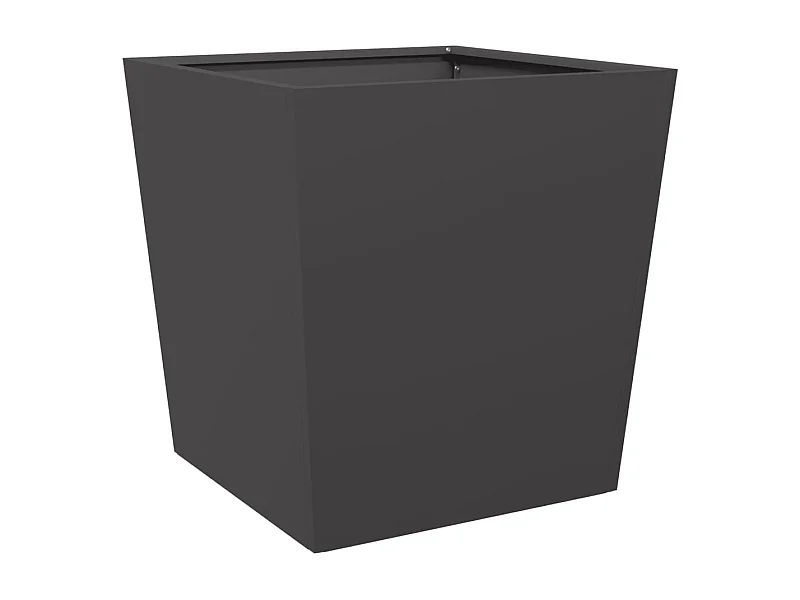 Macetero bancal elevado plantas flores terraza jardín 50 x 50 x 50 cm negro acero 02_0037655