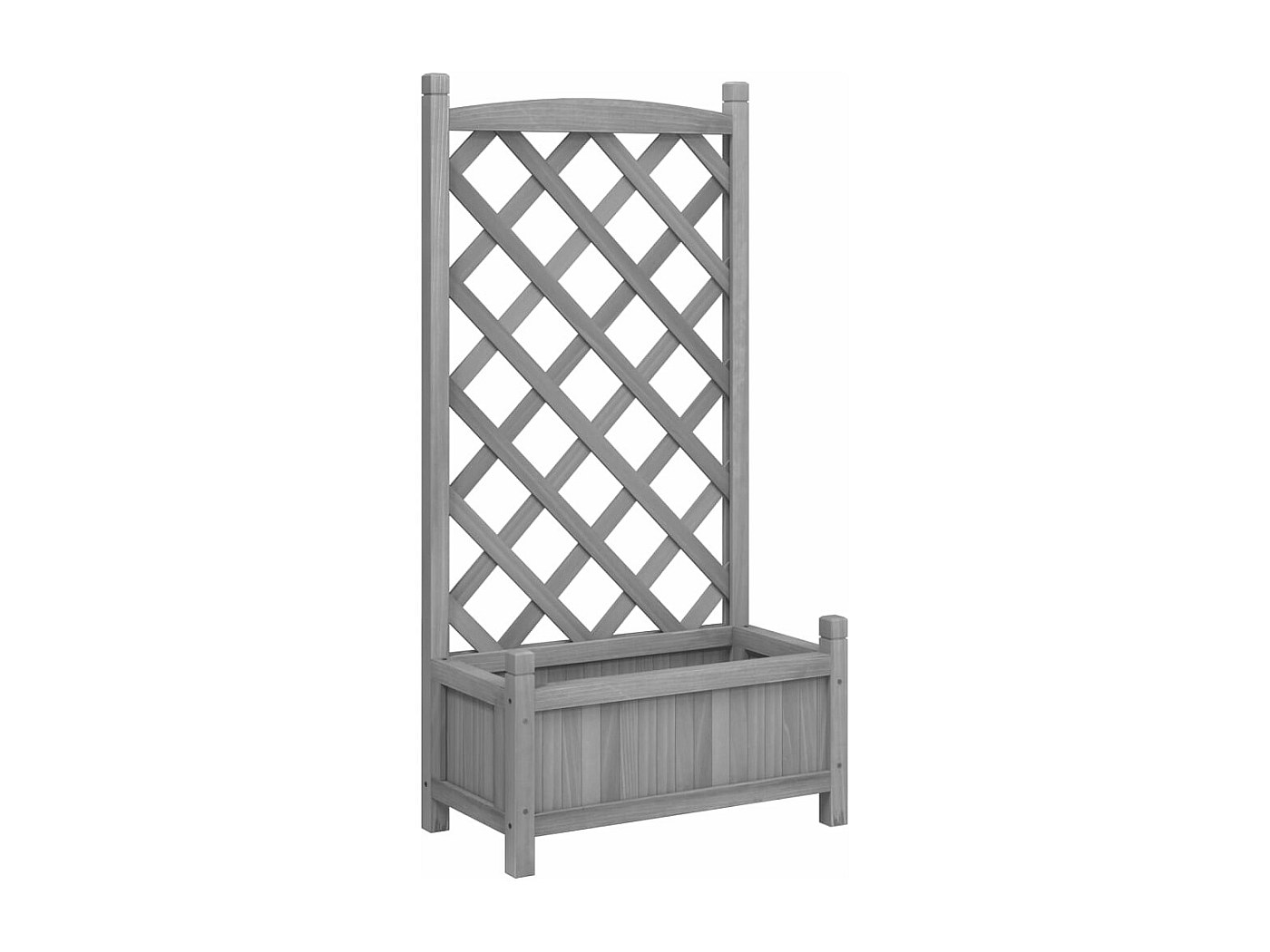 Fioriera con traliccio 43x43x142 cm PP Antracite | Leroy Merlin
