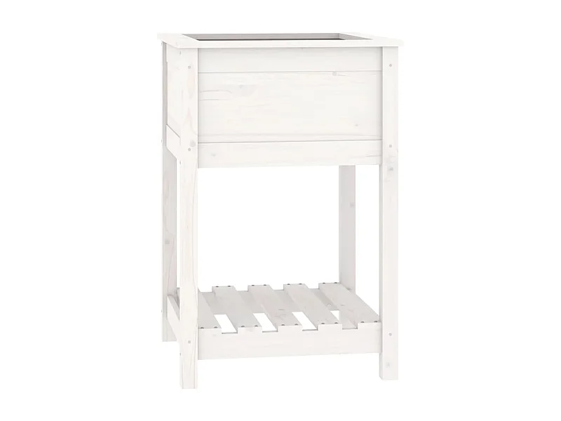 Jardinière bac lit surélevé bois blanche 55 x 54 x 81 cm 02_0038395
