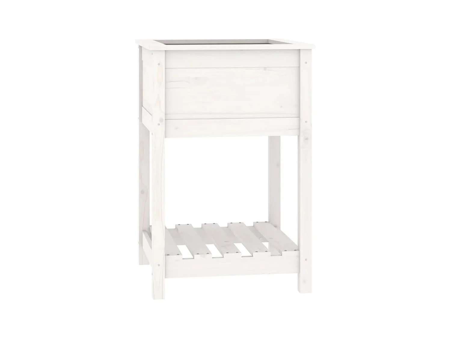 Jardinière bac lit surélevé bois blanche 55 x 54 x 81 cm 02_0038395