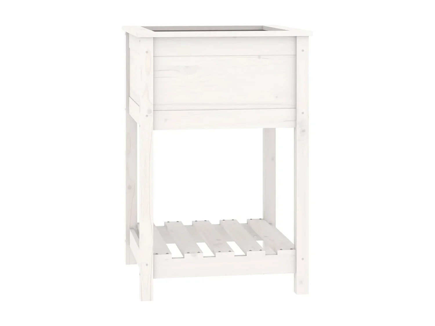 Jardinière bac lit surélevé bois blanche 55 x 54 x 81 cm 02_0038395