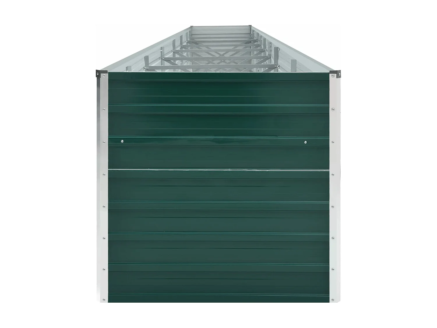 Macetero elevado plantas flores jardín acero galvanizado 600 x 80 x 45 cm verde 02_0001133