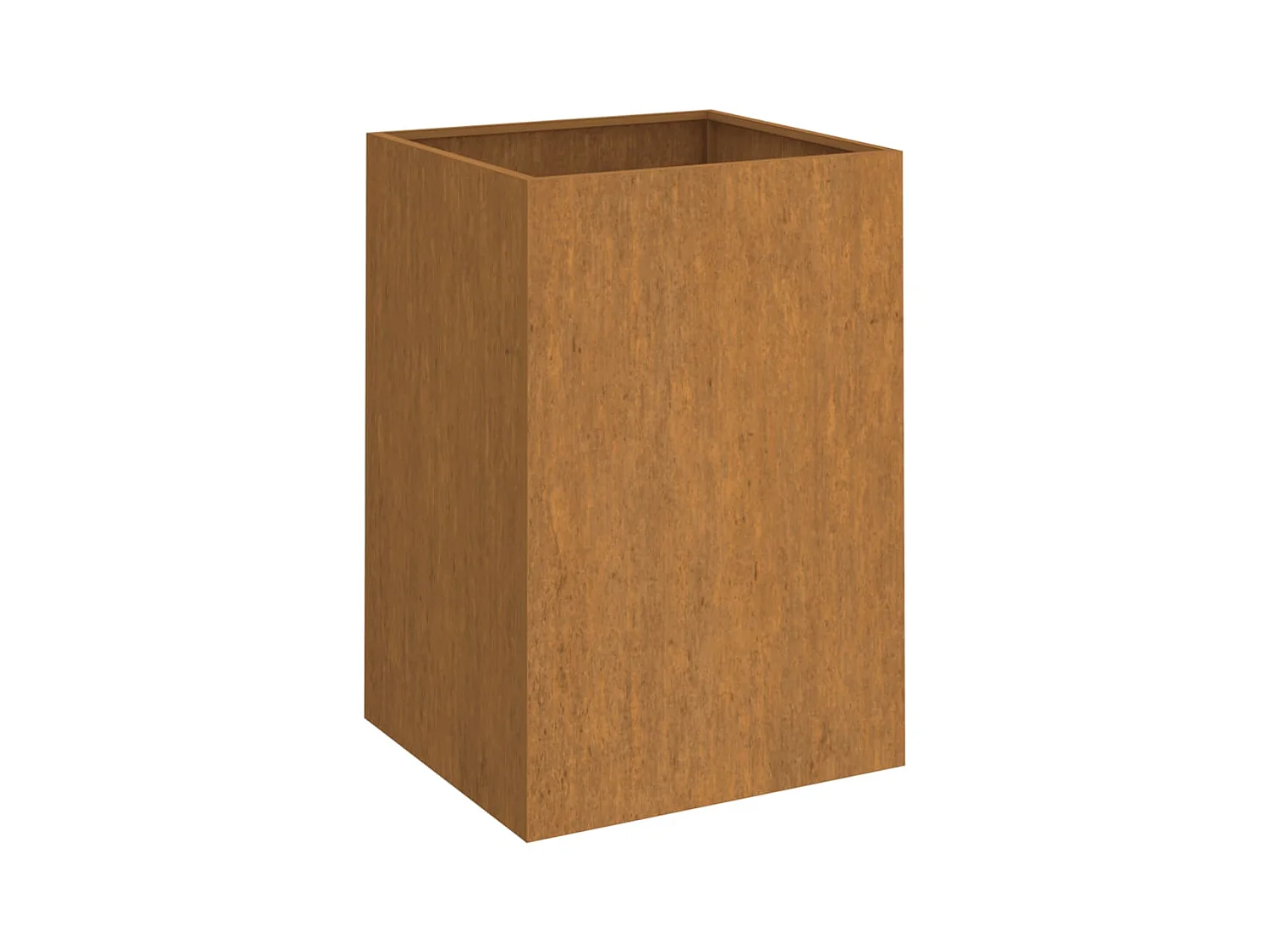 Vassoio per fioriera aiuola rialzata piante fiori terrazzo giardino 52 x 48 x 75 cm acciaio corten marrone 02_0037686
