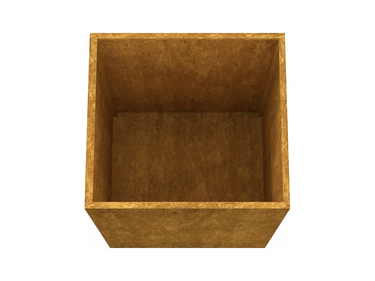 Vassoio per fioriera aiuola rialzata piante fiori terrazzo giardino 52 x 48 x 75 cm acciaio corten marrone 02_0037686