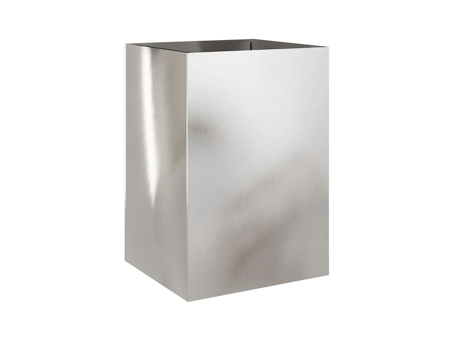 Vassoio per fioriera aiuola rialzata piante fiori terrazza giardino argento 52 x 48 x 75 cm acciaio inossidabile argento 02_0038073