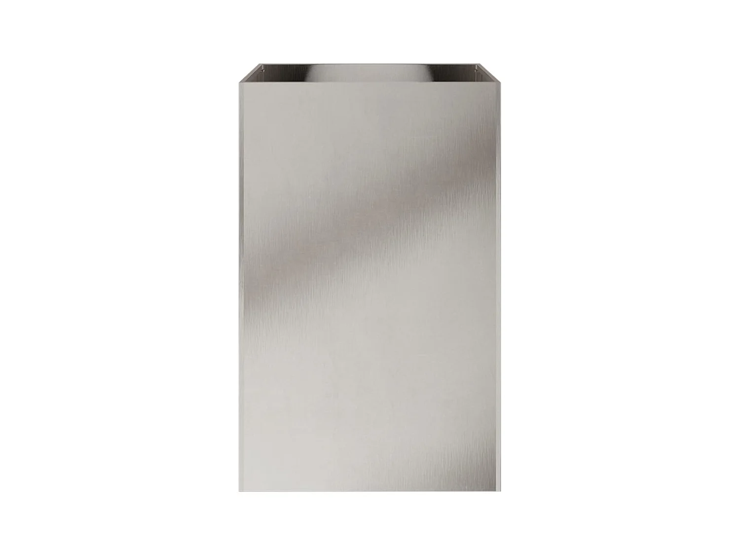 Vassoio per fioriera aiuola rialzata piante fiori terrazza giardino argento 52 x 48 x 75 cm acciaio inossidabile argento 02_0038073