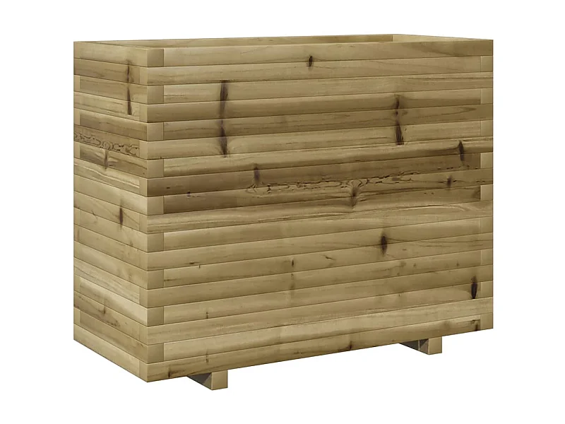 Bandeja para plantar plantas com canteiro elevado flores terraço jardim 90 x 40 x 72,5 cm madeira de pinho impregnada marrom 02_0037997