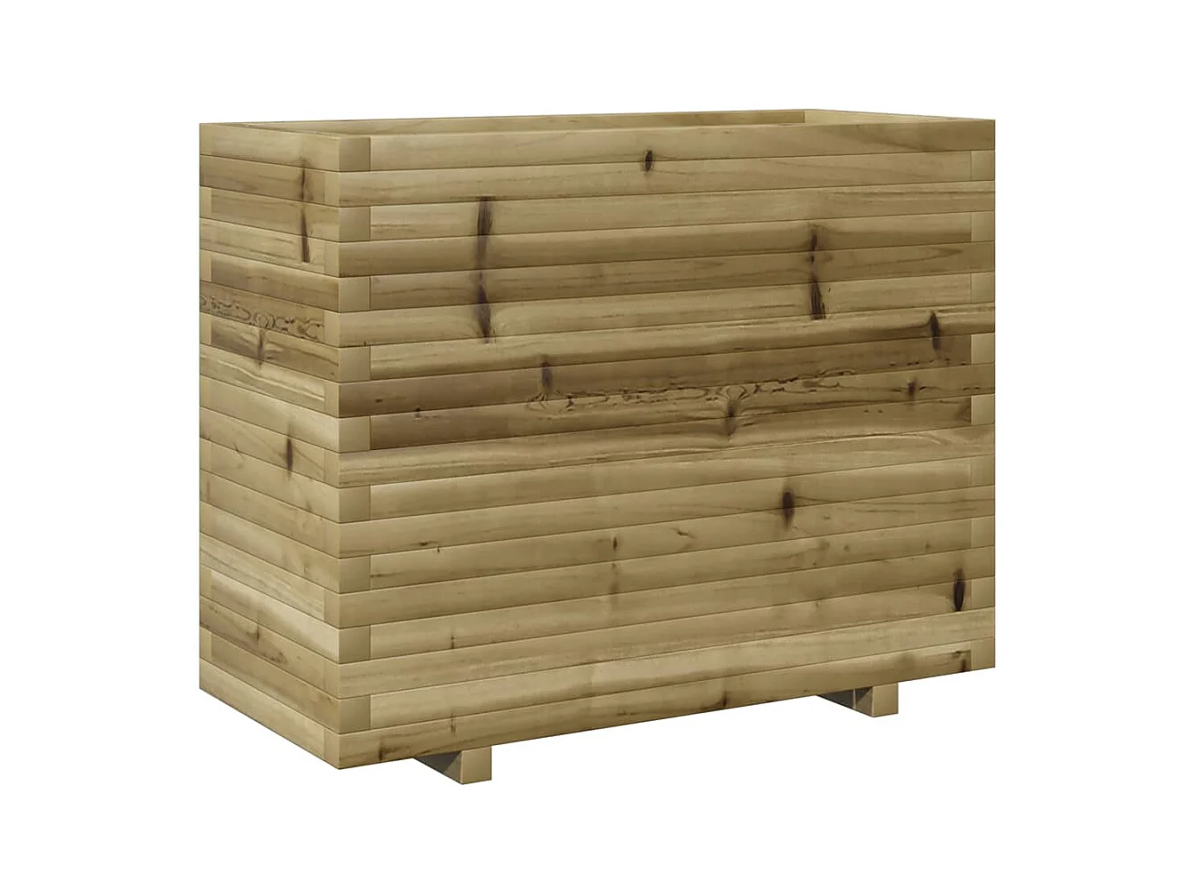 Bandeja para plantar plantas com canteiro elevado flores terraço jardim 90 x 40 x 72,5 cm madeira de pinho impregnada marrom 02_0037997