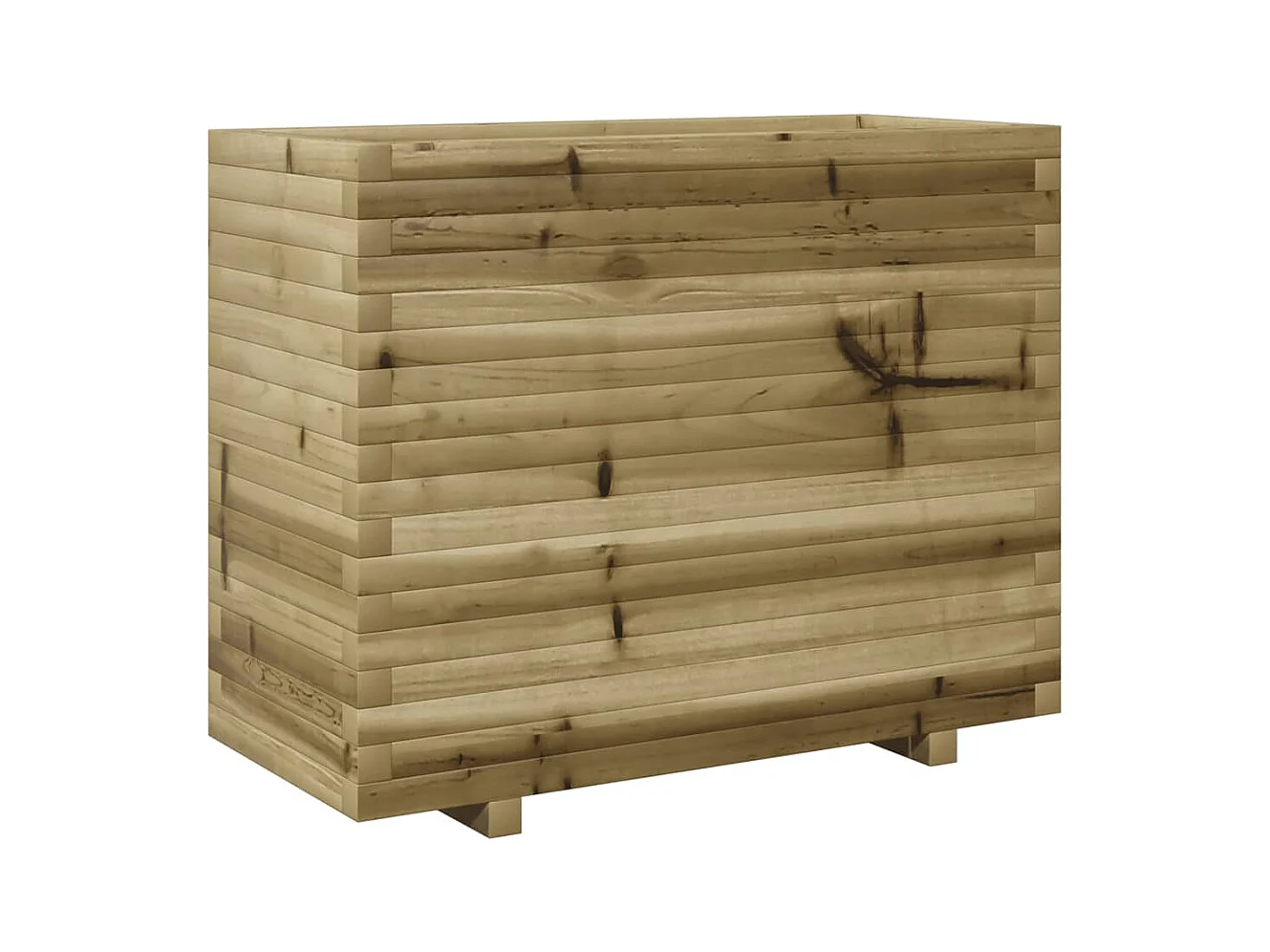 Bandeja para plantar plantas com canteiro elevado flores terraço jardim 90 x 40 x 72,5 cm madeira de pinho impregnada marrom 02_0037997