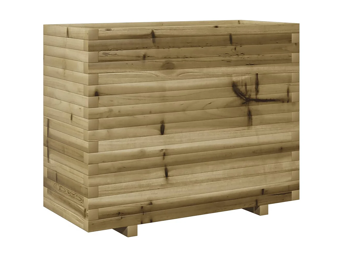 Bandeja para plantar plantas com canteiro elevado flores terraço jardim 90 x 40 x 72,5 cm madeira de pinho impregnada marrom 02_0037997