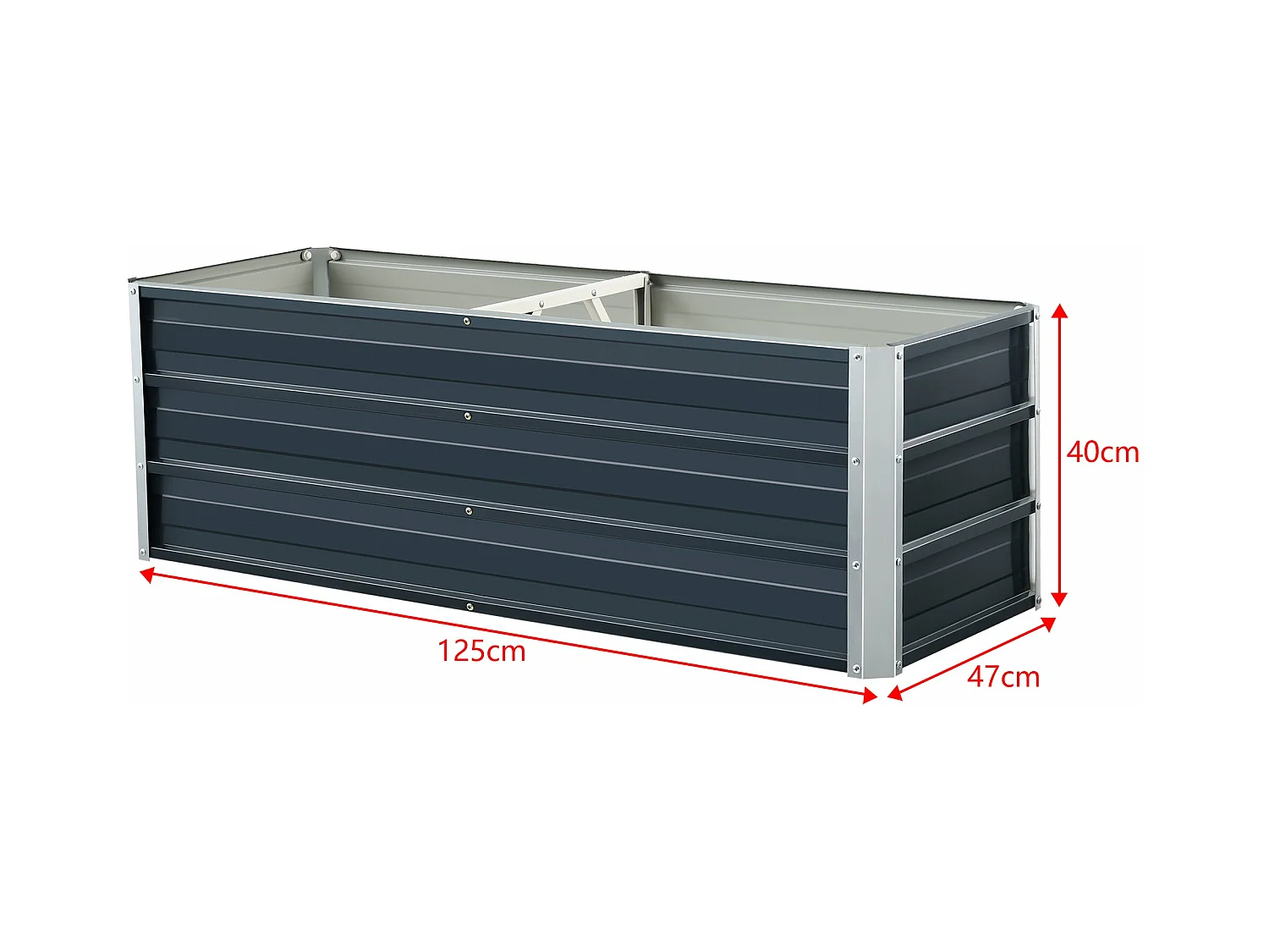 Jardinière à barre de 125 x 47 x 40 cm 03_0007186