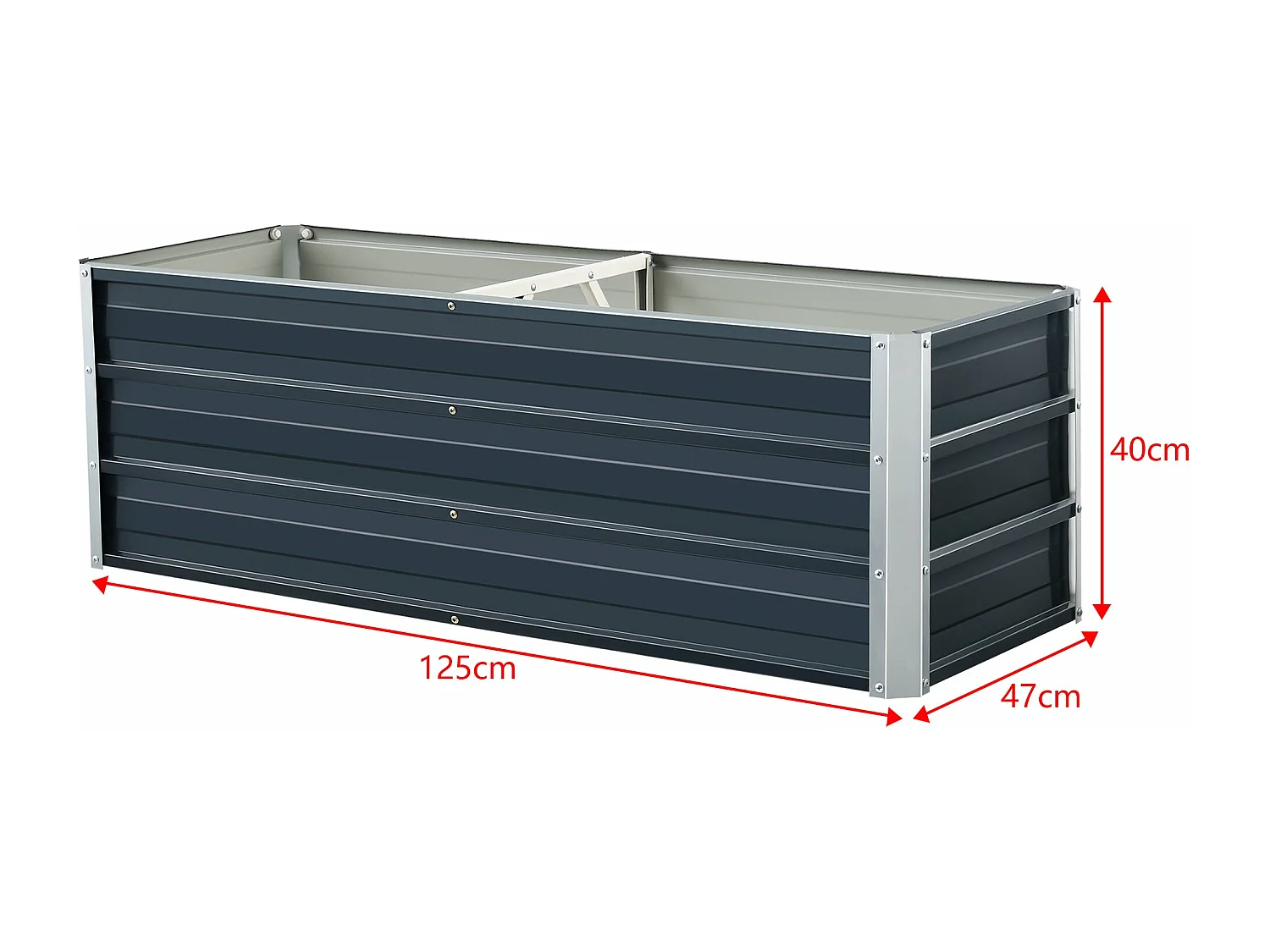 Fioriera con divisorio 125 x 47 x 40 cm antracite 03_0007186