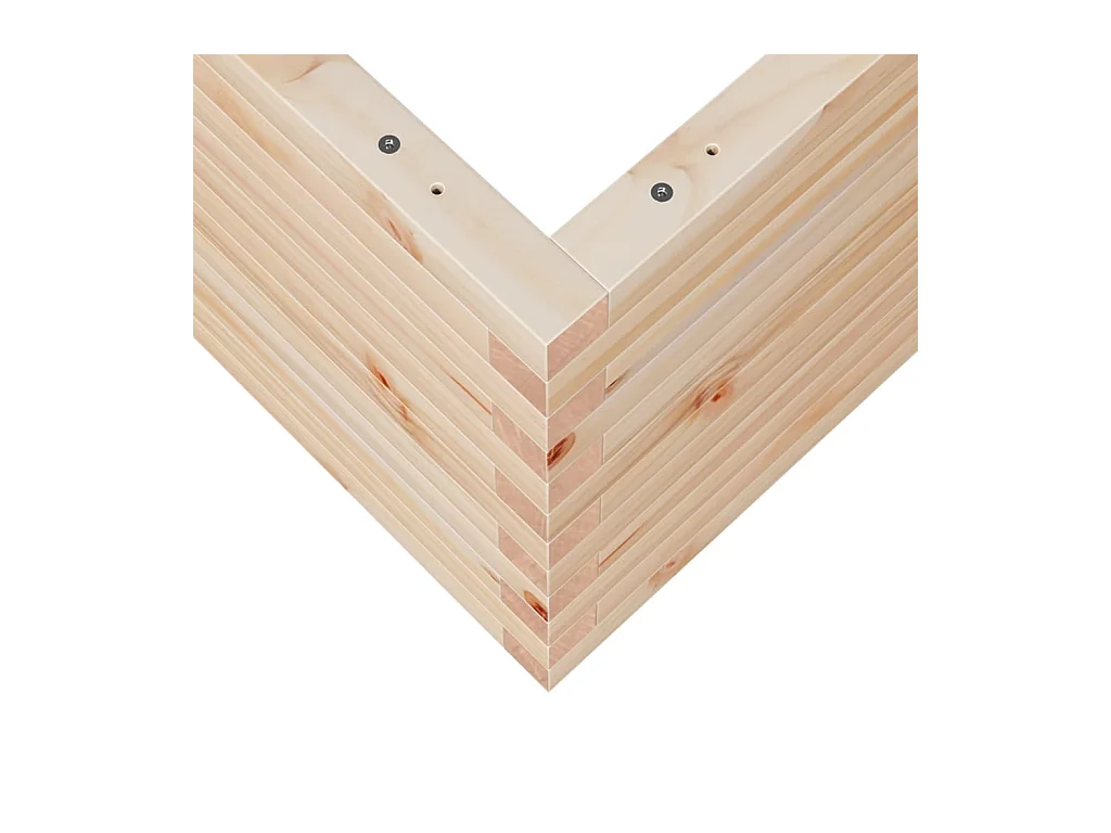 Macetero bancal elevado plantas flores terraza jardín 50 x 50 x 46 cm madera maciza de pino marrón 02_0037640