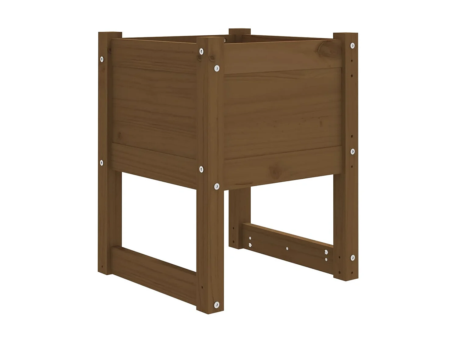 Vaso per fioriera aiuola rialzata piante fiori giardino terrazze set da 2 40 x 40 x 52,5 cm legno massello di pino marrone 02_0038963