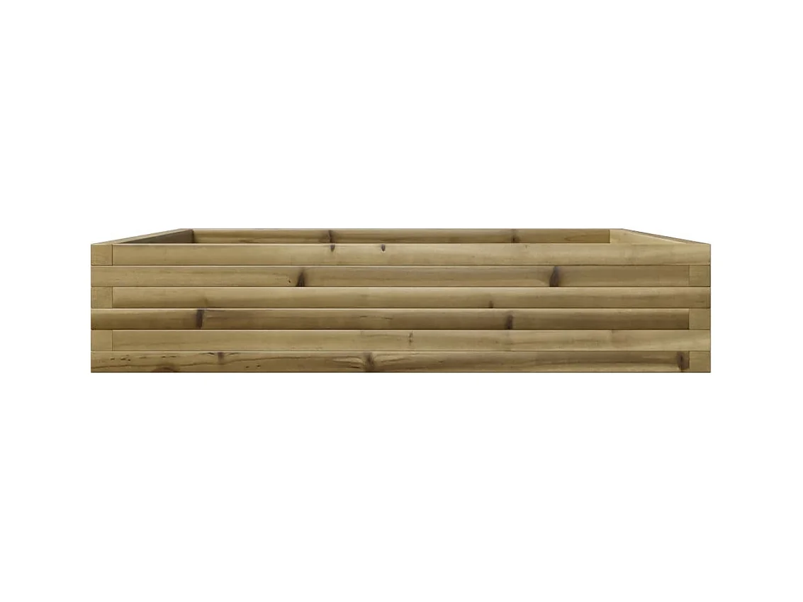 Jardinière bac lit surélevé bois marron 110 x 110 x 23 cm 02_0037297