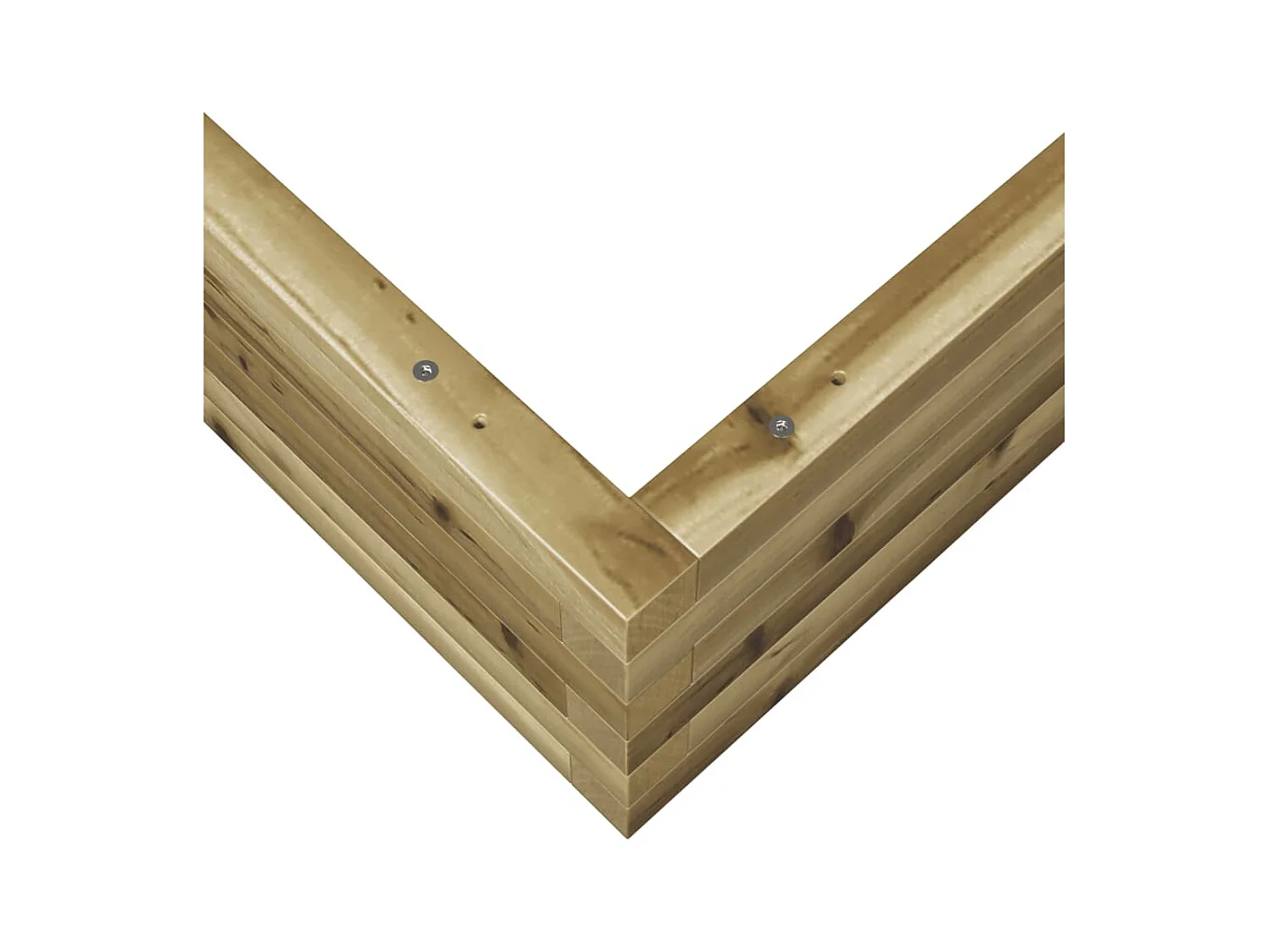 Jardinière bac lit surélevé bois marron 110 x 110 x 23 cm 02_0037297