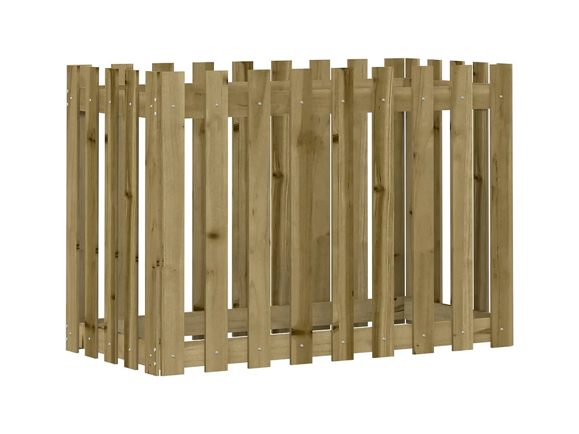 Jardinière bac lit surélevé bois marron 100 x 50 x 70 cm 02_0039812