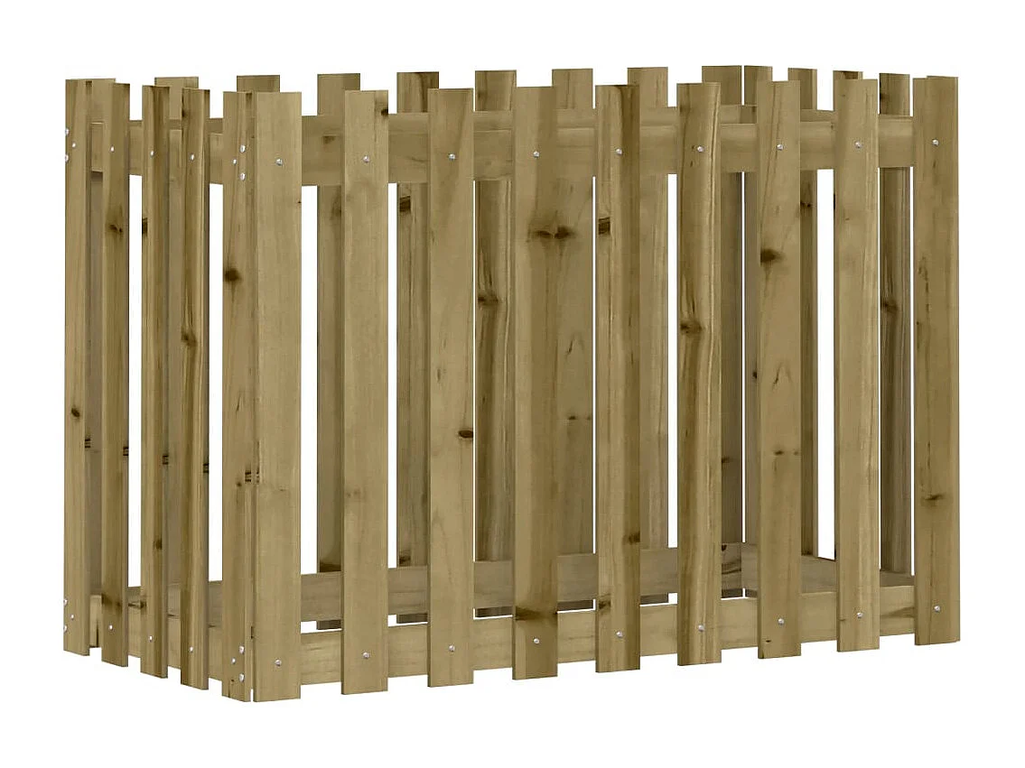 Jardinière bac lit surélevé bois marron 100 x 50 x 70 cm 02_0039812