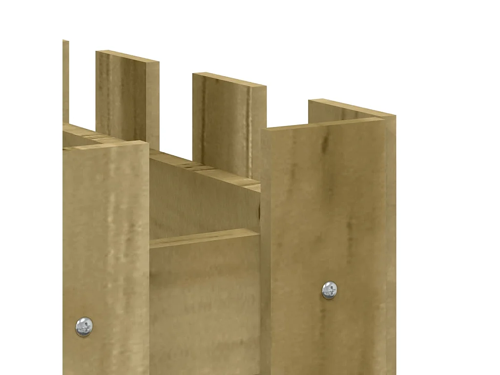 Jardinière bac lit surélevé bois marron 100 x 50 x 70 cm 02_0039812