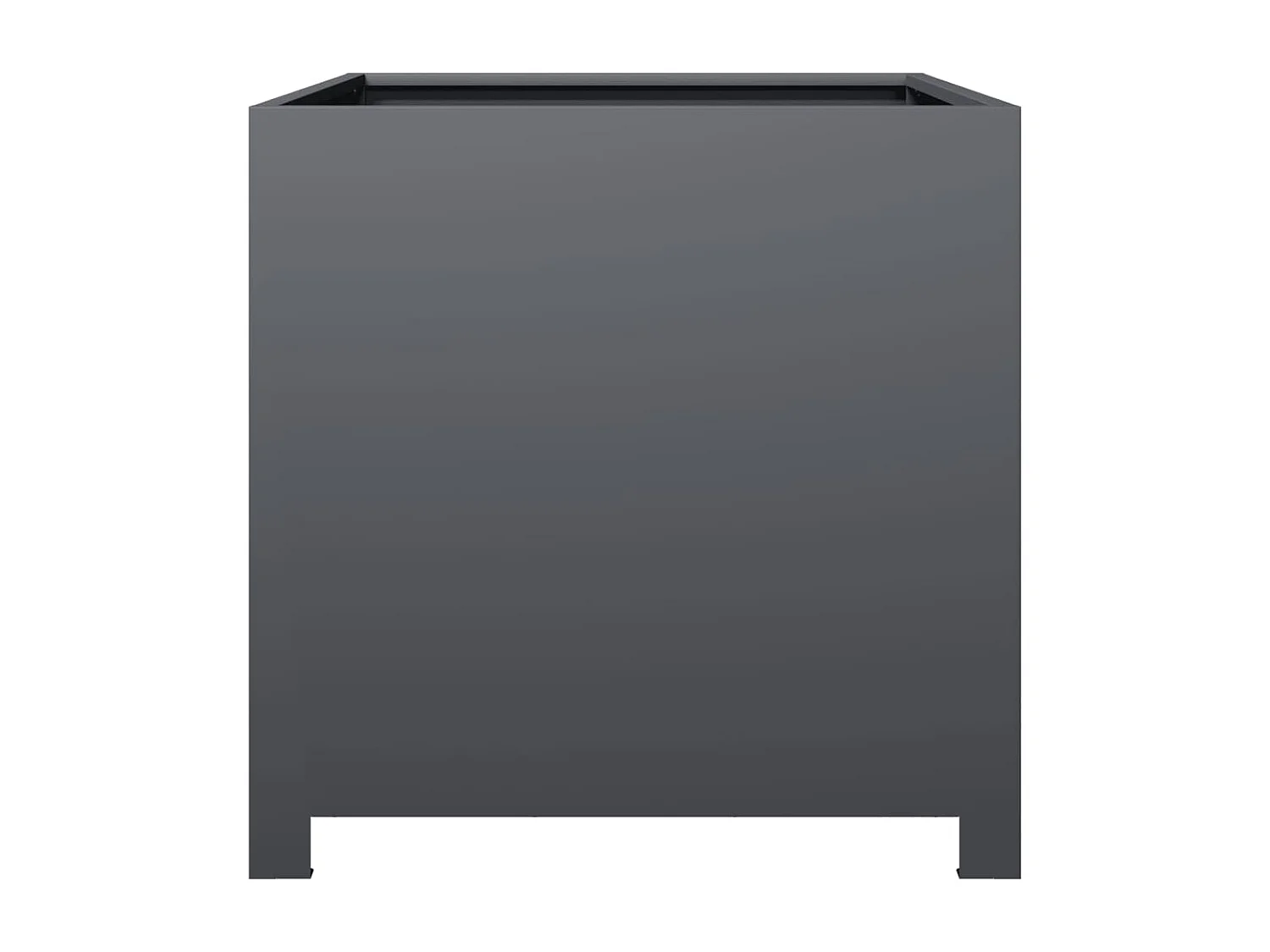 Vassoio per fioriera aiuola rialzata piante fiori terrazza giardino 50 x 50 x 50 cm acciaio antracite 02_0037652