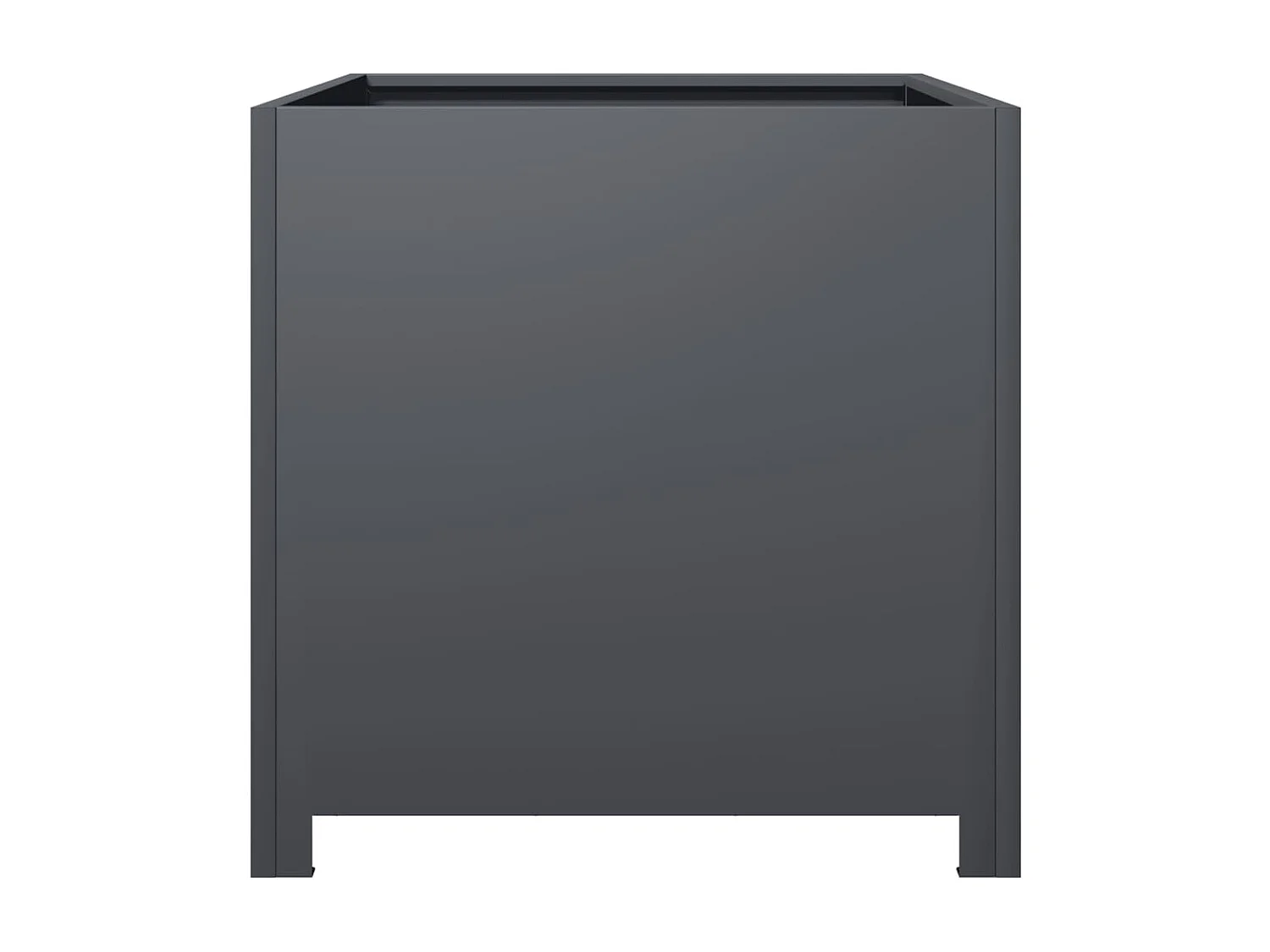 Vassoio per fioriera aiuola rialzata piante fiori terrazza giardino 50 x 50 x 50 cm acciaio antracite 02_0037652