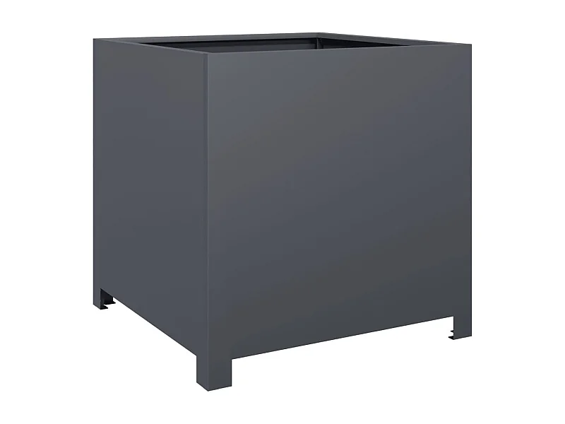 Vassoio per fioriera aiuola rialzata piante fiori terrazza giardino 50 x 50 x 50 cm acciaio antracite 02_0037652