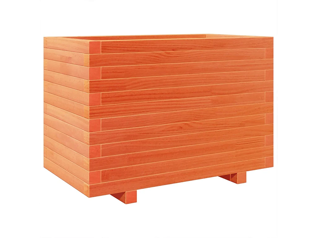 Vassoio per fioriera aiuola rialzata piante fiori terrazza giardino cera 70 x 40 x 49,5 cm legno di pino massiccio marrone 02_0038483