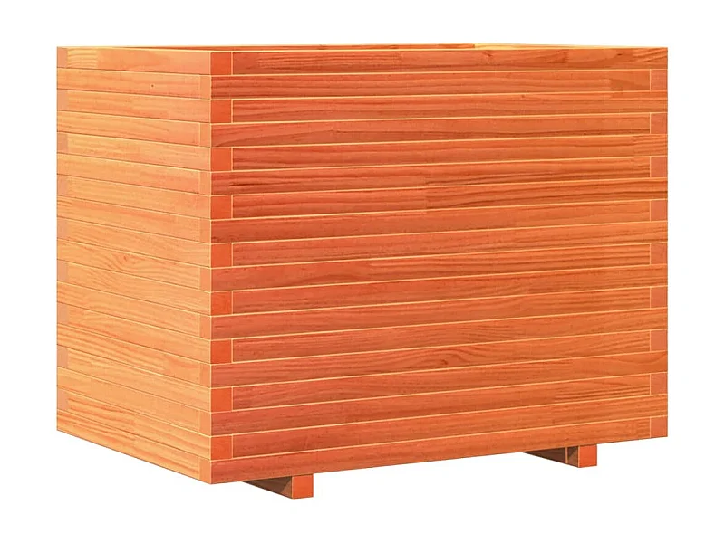 Macetero bancal elevado plantas flores terraza jardín cera 90 x 60 x 72,5 cm madera maciza de pino marrón 02_0038526