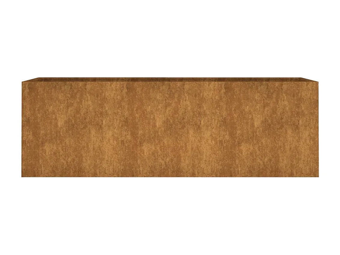 Jardineira canteiro elevado plantas flores terraço jardim 120 x 40 x 40 cm aço corten castanho 02_0039342