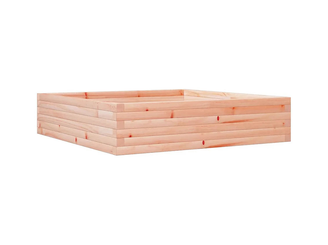 Vassoio per fioriera aiuola rialzata piante fiori terrazza giardino 100 x 100 x 23 cm legno massello di abete Douglas marrone 02_0037252