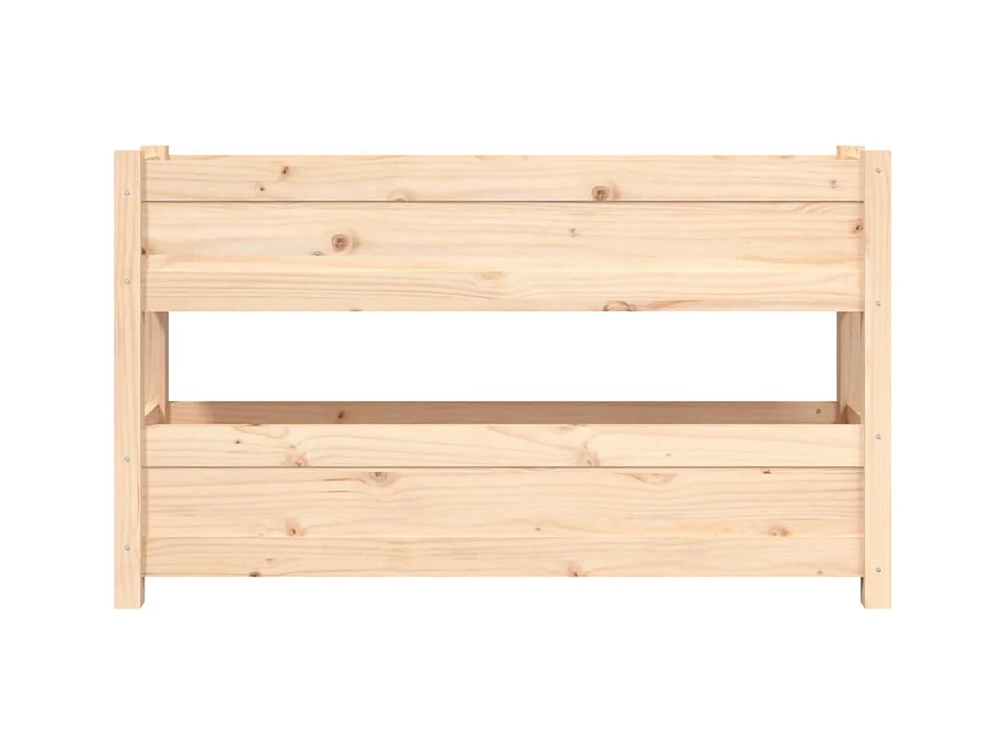 Jardinière bac lit surélevé bois marron 112 x 25 x 66 cm 02_0037398