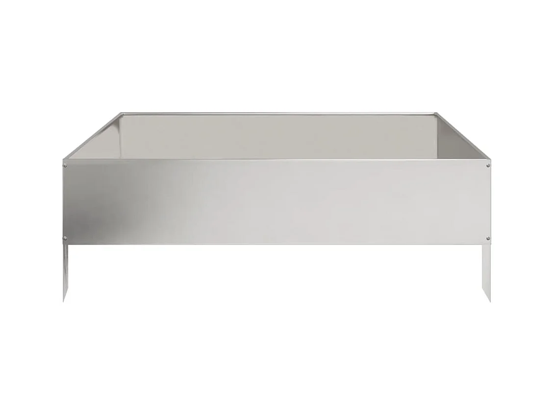 Jardinière bac lit surélevé argenté 100 x 100 x 33.5 cm 02_0039286