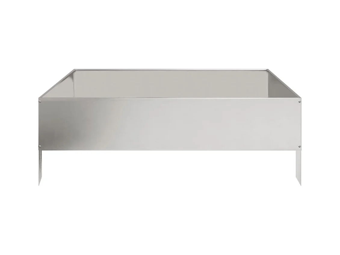 Jardinière bac lit surélevé argenté 100 x 100 x 33.5 cm 02_0039286