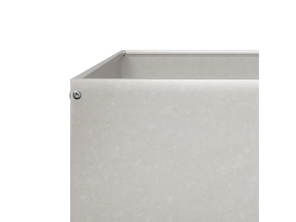 Vassoio per fioriera aiuola rialzata piante fiori terrazza giardino giardino 100 x 100 x 33,5 cm acciaio inossidabile Argento 02_0039286