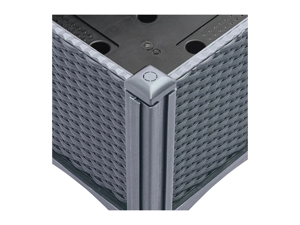 Jardinière bac lit surélevé grise 120 x 40 x 142 cm 02_0038239