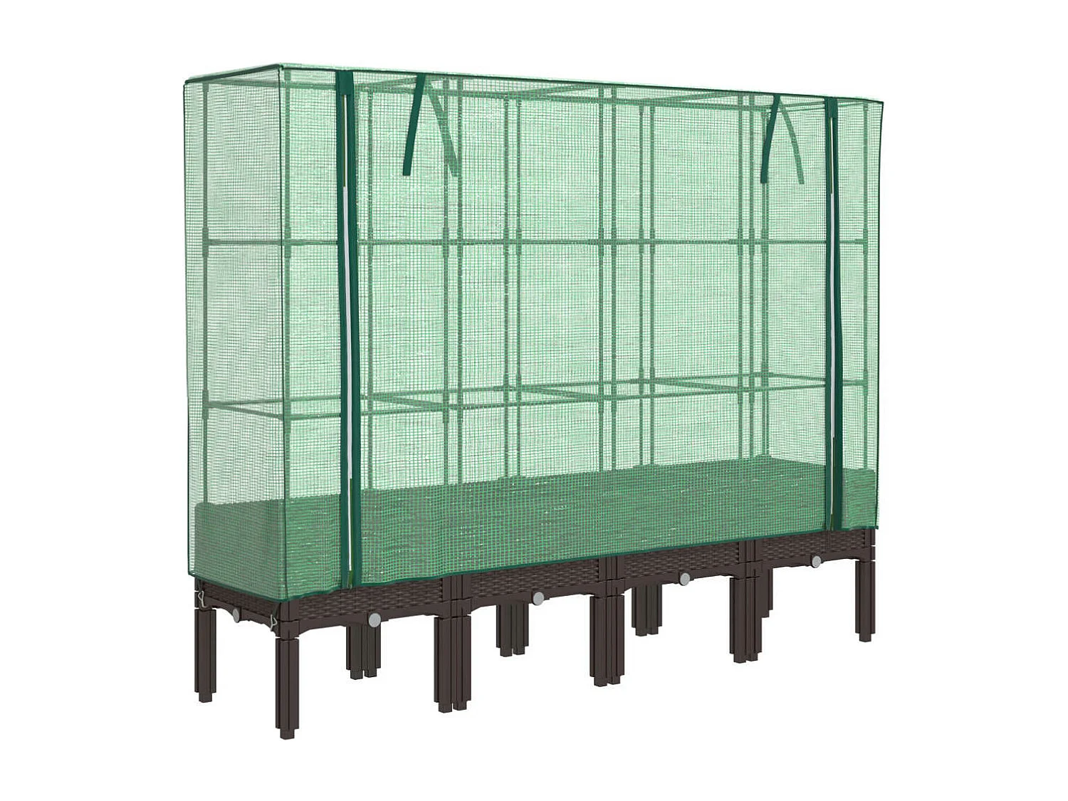 Jardinière bac lit surélevé marron 160 x 40 x 140 cm 02_0038757