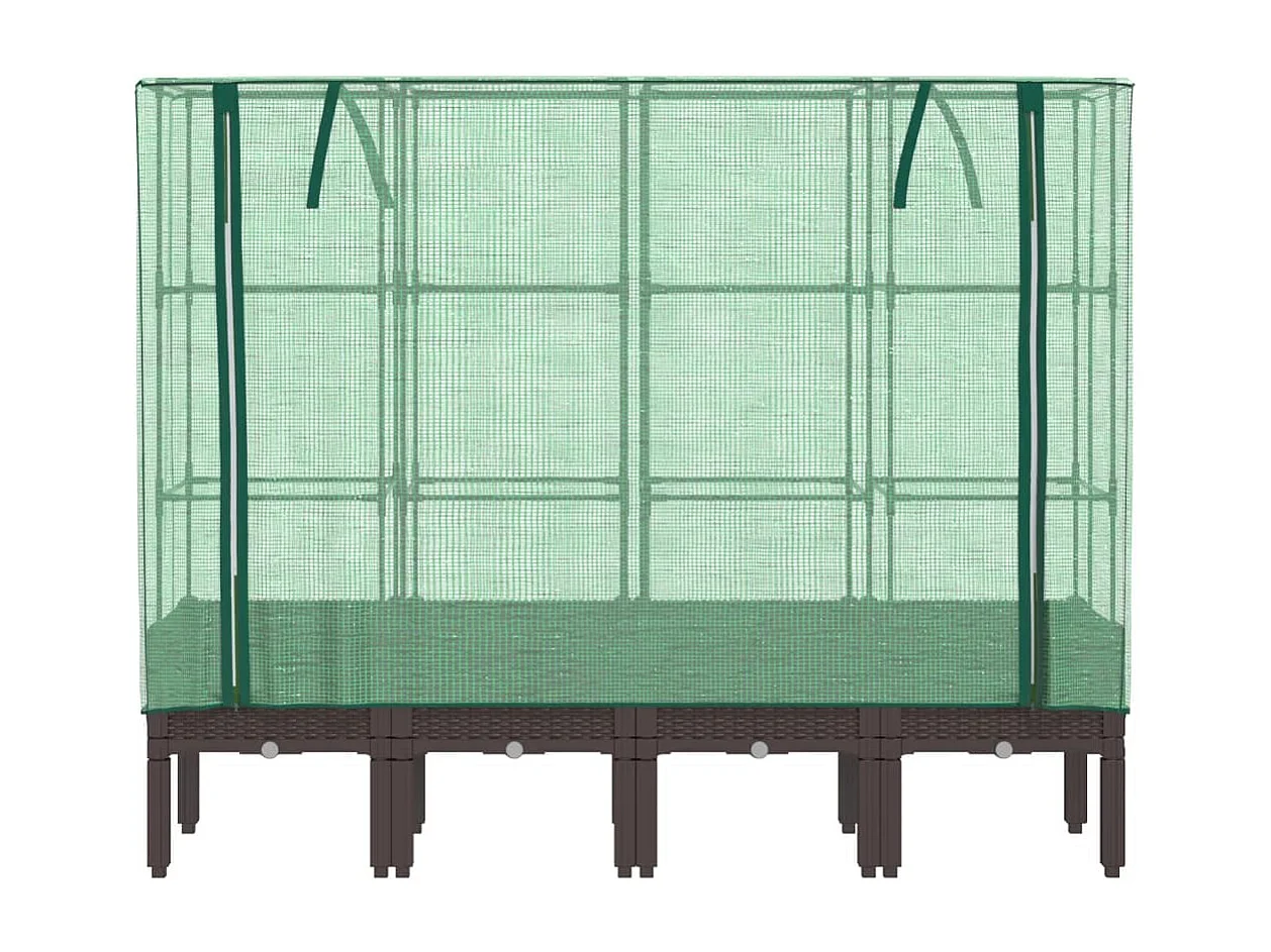 Jardinière bac lit surélevé marron 160 x 40 x 140 cm 02_0038757