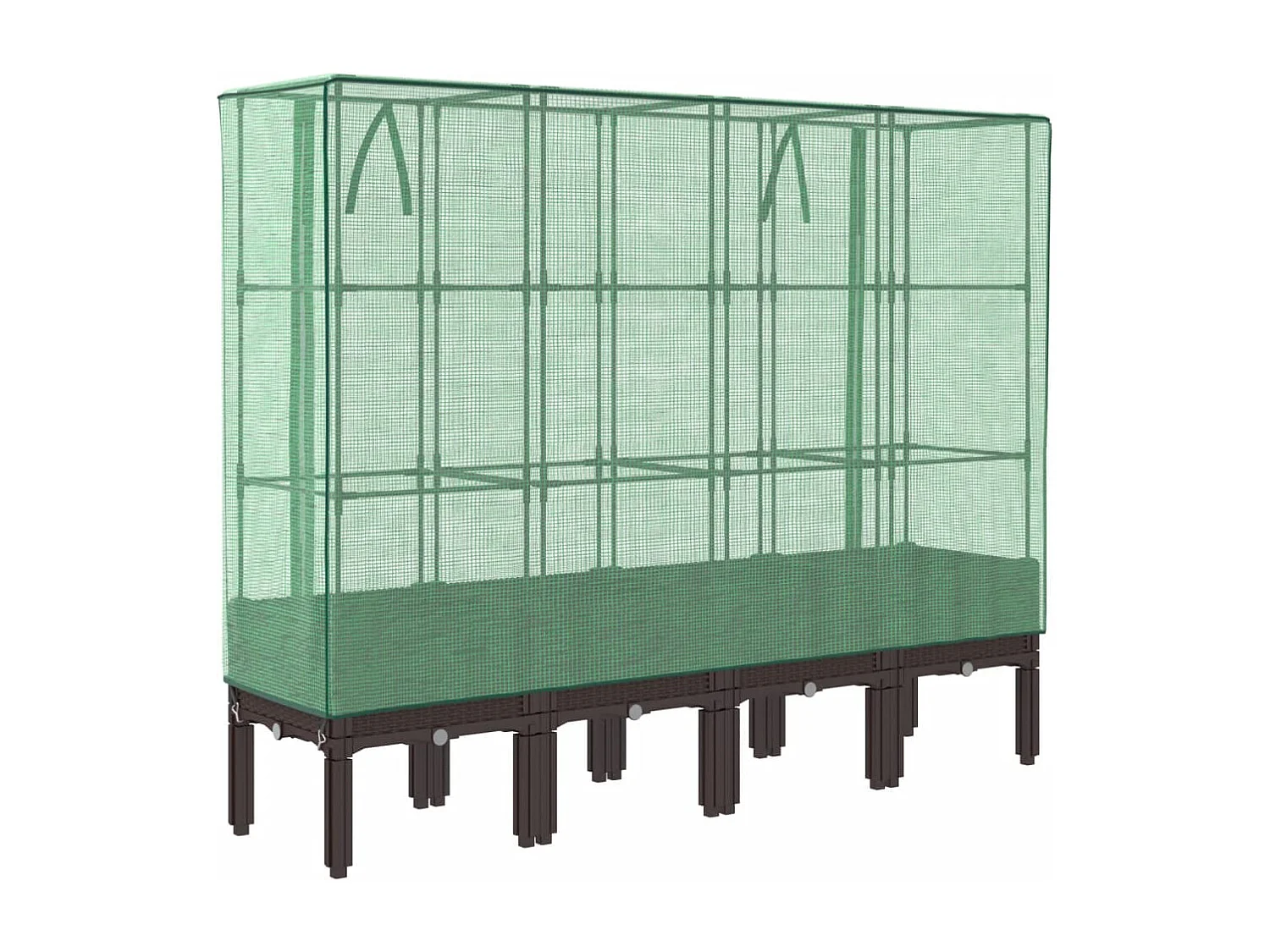 Jardinière bac lit surélevé marron 160 x 40 x 140 cm 02_0038757