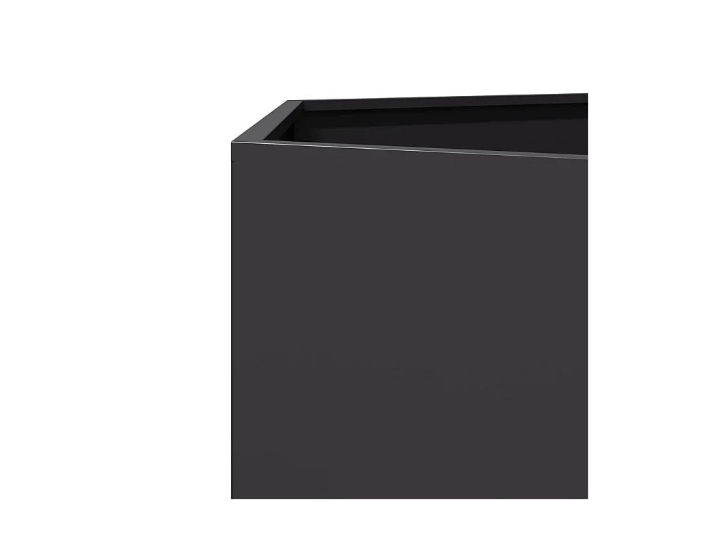 Bandeja para plantador canteiro elevado plantas flores terraço jardim hexágono 69 x 60 x 45 cm aço preto 02_0038650