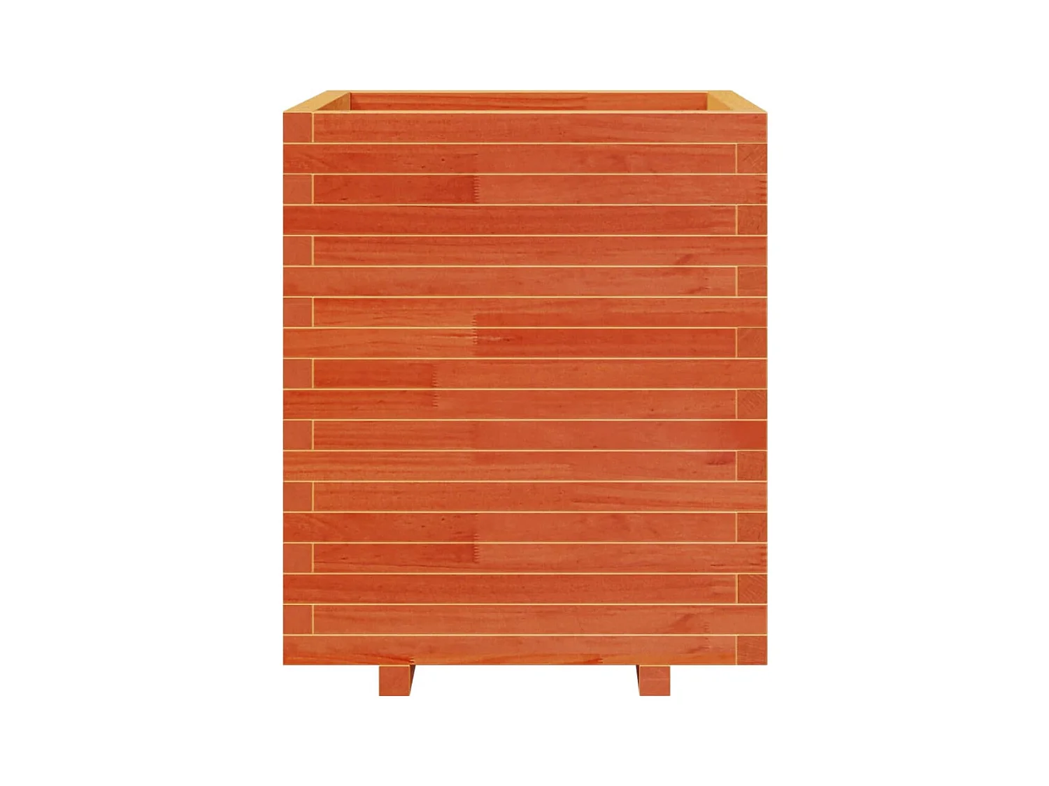 Bandeja para plantador, canteiro elevado, flores, terraço, jardim, cera 60 x 60 x 72,5 cm, madeira maciça de pinho marrom 02_0038478