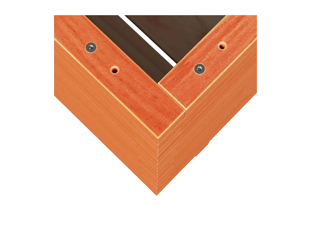 Bandeja para plantador, canteiro elevado, flores, terraço, jardim, cera 60 x 60 x 72,5 cm, madeira maciça de pinho marrom 02_0038478