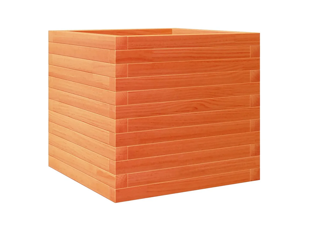 Vassoio per fioriera aiuola rialzata piante fiori terrazza giardino cera 50 x 50 x 45,5 cm legno di pino massiccio marrone 02_0038459