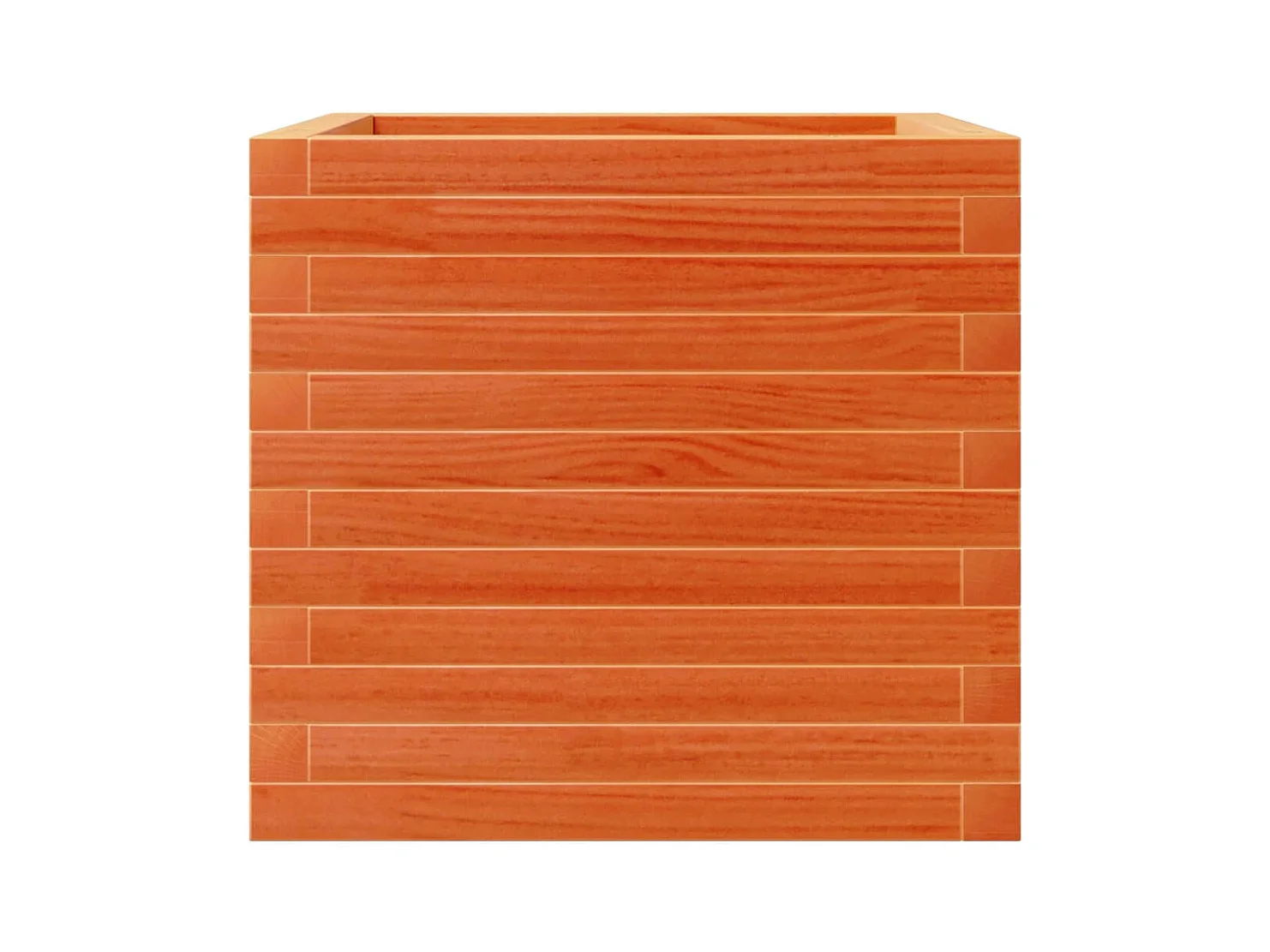 Vassoio per fioriera aiuola rialzata piante fiori terrazza giardino cera 50 x 50 x 45,5 cm legno di pino massiccio marrone 02_0038459