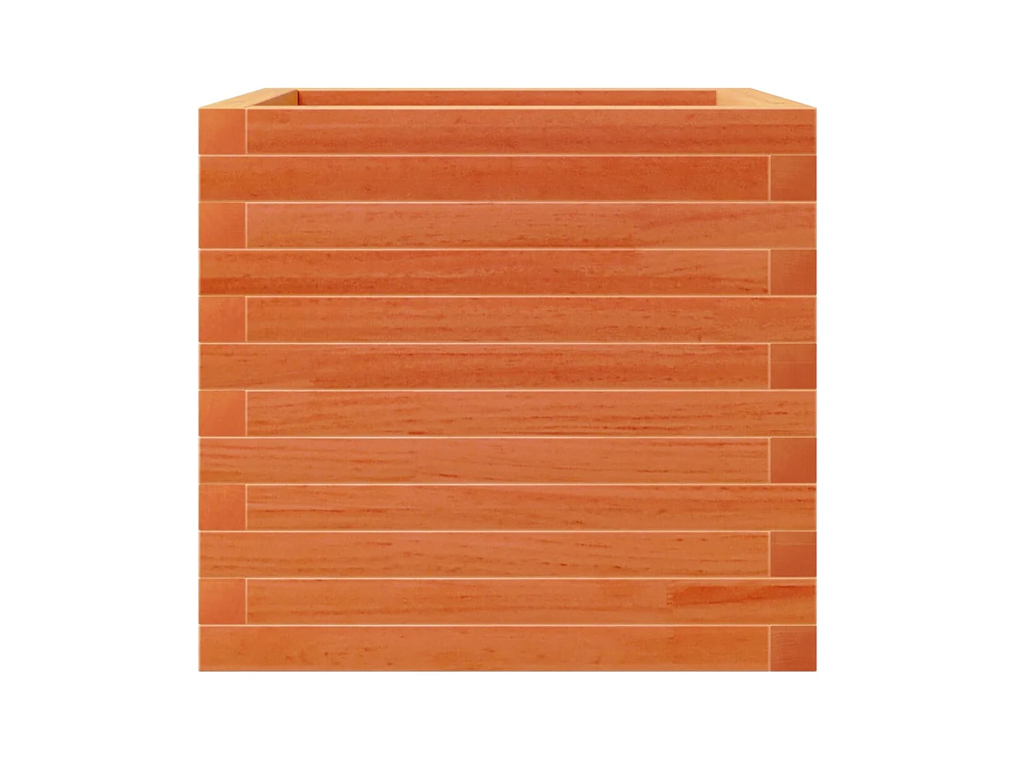 Vassoio per fioriera aiuola rialzata piante fiori terrazza giardino cera 50 x 50 x 45,5 cm legno di pino massiccio marrone 02_0038459