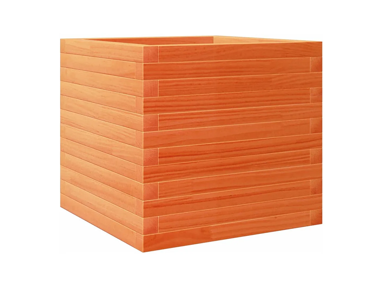 Vassoio per fioriera aiuola rialzata piante fiori terrazza giardino cera 50 x 50 x 45,5 cm legno di pino massiccio marrone 02_0038459