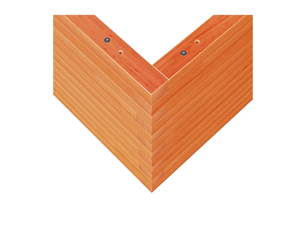 Vassoio per fioriera aiuola rialzata piante fiori terrazza giardino cera 50 x 50 x 45,5 cm legno di pino massiccio marrone 02_0038459