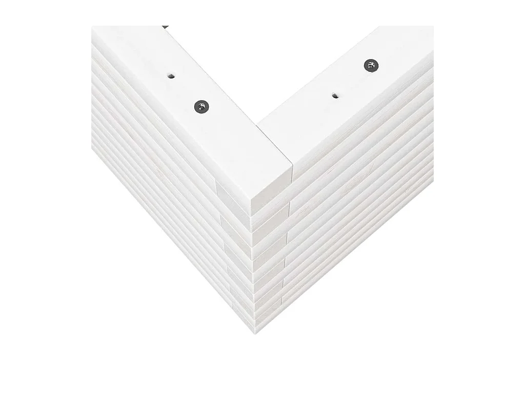 Jardinière bac lit surélevé bois blanche 70 x 70 x 46 cm 02_0037819