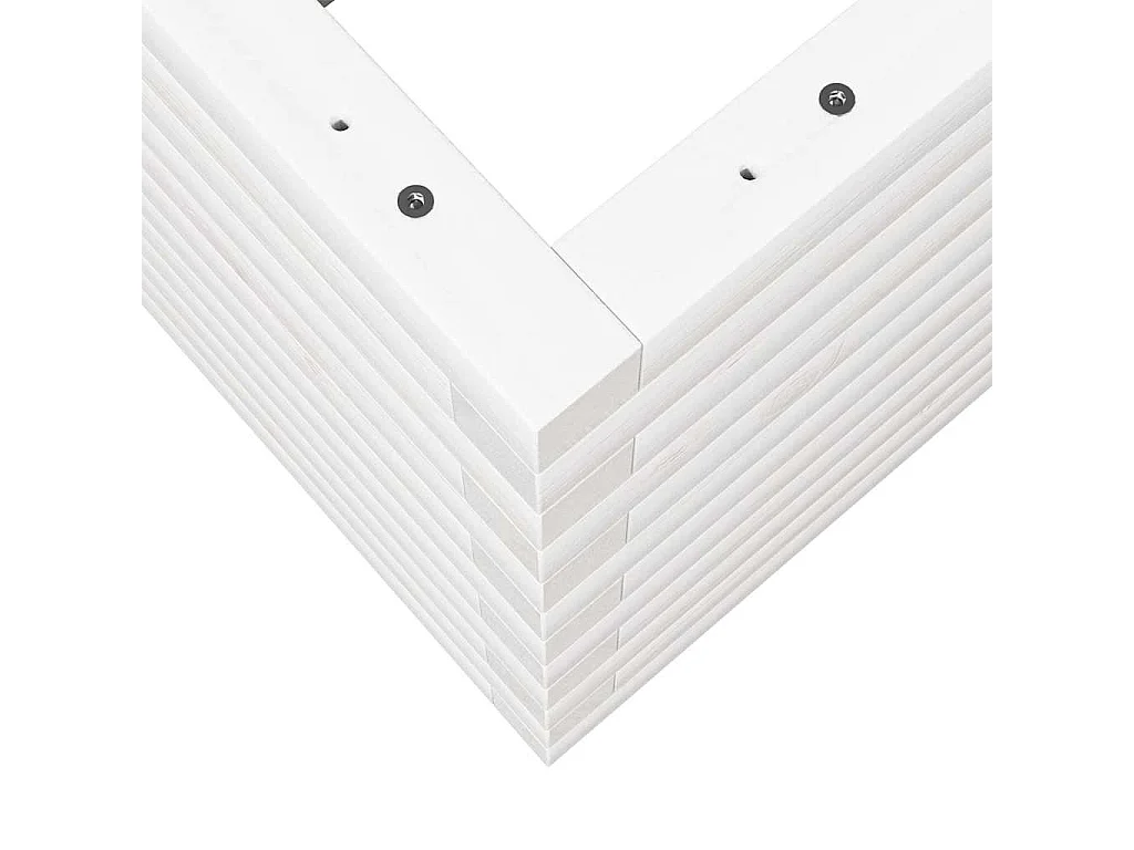 Fioriera rialzata per piante e fiori terrazza giardino 70 x 70 x 46 cm legno di pino massiccio bianco 02_0037819