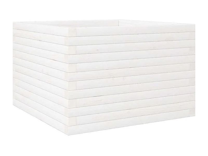 Macetero bancal elevado plantas flores terraza jardín 70 x 70 x 46 cm madera maciza de pino blanco 02_0037819