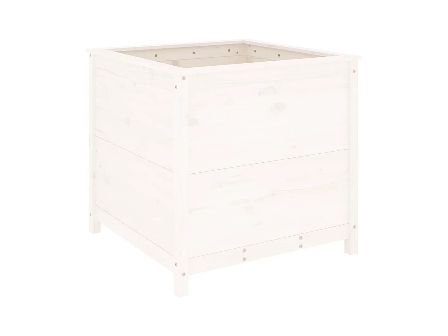 Jardinière bac lit surélevé bois blanche 82.5 x 82.5 x 78 cm 02_0037949